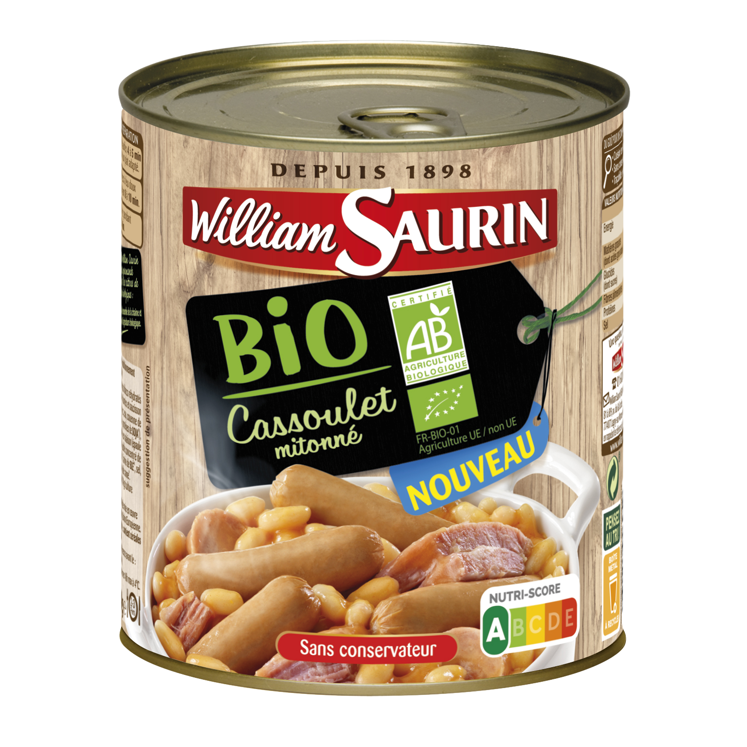 Cassoulet Mitonné Bio William Saurin